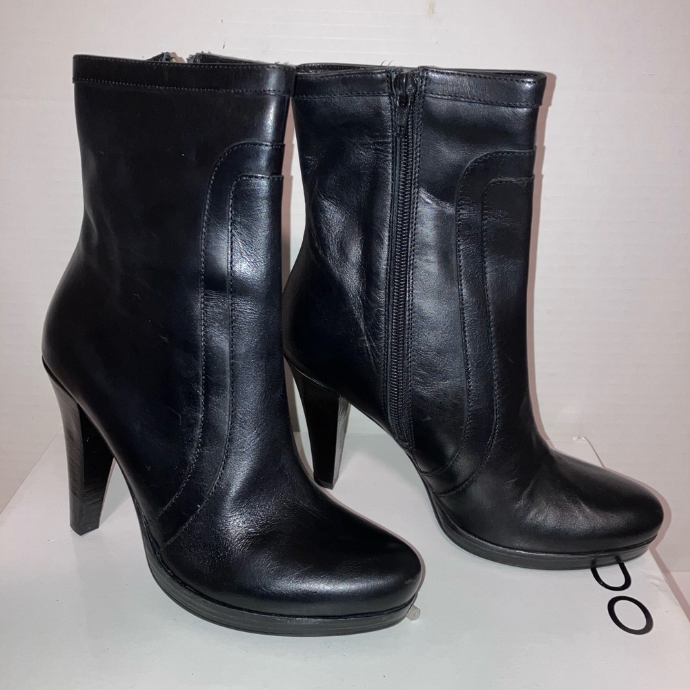 ALDO Women’s Black Leather High Heel Boots
